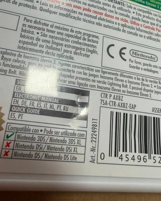 Inazuma Eleven 3 Fuego Explosivo Bomb Blast 3DS