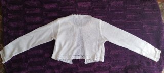 Chaquetita punto flores niña 12 años