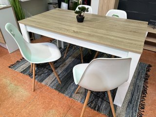 Conjunto Comedor 138cm Mesa + 4 Sillas