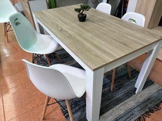 Conjunto Comedor 138cm Mesa + 4 Sillas