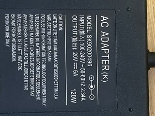 Cargador MSI GF63 Thin 10th 120W 20V 6A Portátil