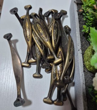 Tiradores Muebles Bronce  Flores