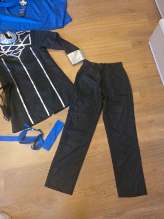 Disfraz negro y azul talla única