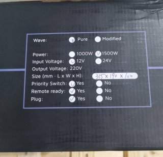 Inversor DCU TECNOLOGIC 1500W Azul
