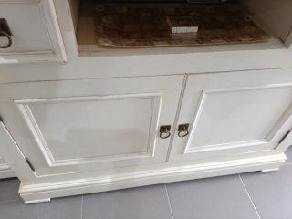 Mueble de salón Madera maciza color beige