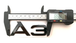 EMBLEMA LOGO TRASERO AUDI A3 NEGRO