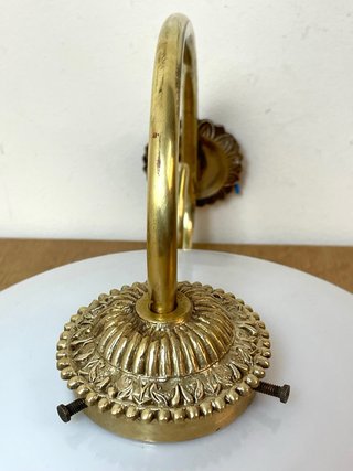 Applique vintage in ottone e cristallo