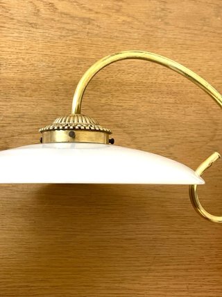 Applique vintage in ottone e cristallo