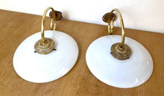 Applique vintage in ottone e cristallo