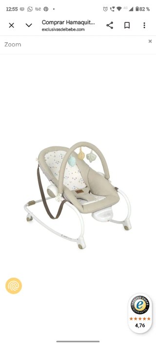 Silla Mecedora Jane Beige y Multicolor