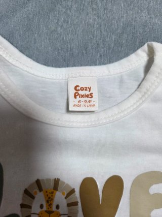 Conjunto camiseta y shorts bebé 6-9 meses