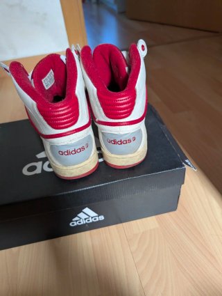 Zapatillas Adidas Botín Retro Blancas Rojas