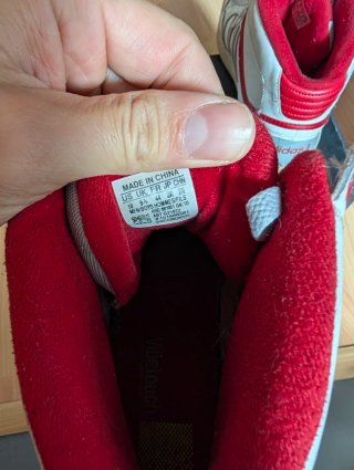 Zapatillas Adidas Botín Retro Blancas Rojas