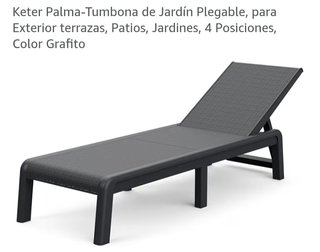 Tumbona Keter Palma Grafito 4 Posiciones
