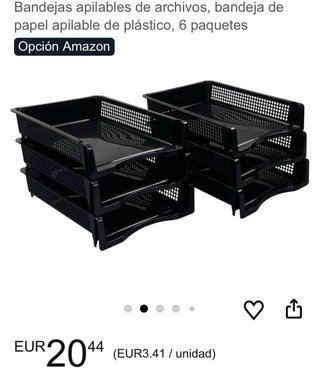 Bandejas organizadoras de escritorio apilables