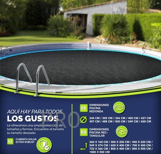 Copertura solare per piscine rotonde - Tillvex