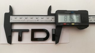 EMBLEMA LOGO TRASERO AUDI TDI NEGRO