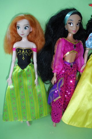 lotto 6 barbie principesse disney doll biancaneve