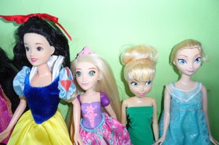 lotto 6 barbie principesse disney doll biancaneve