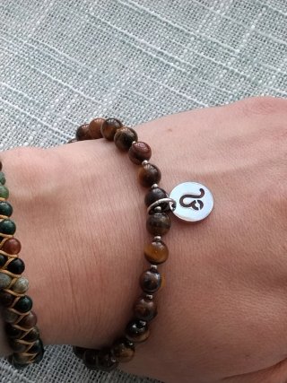 Pulsera Leo Ojo de Tigre y acero inoxidable