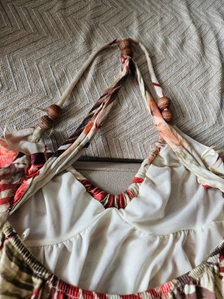 Vestido playero estampado tropical