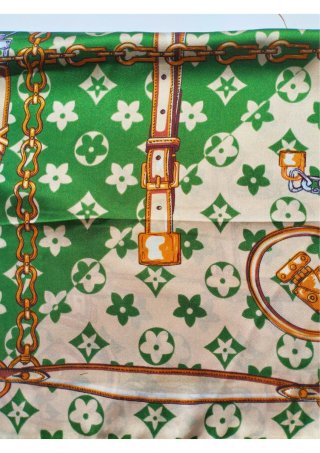 Pañuelo estampado, pañuelo cuello, pañuelo verde