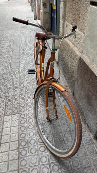 Bicicleta de paseo naranja