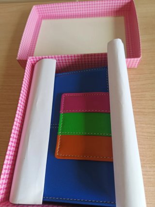 Cartera Piel  Azul España