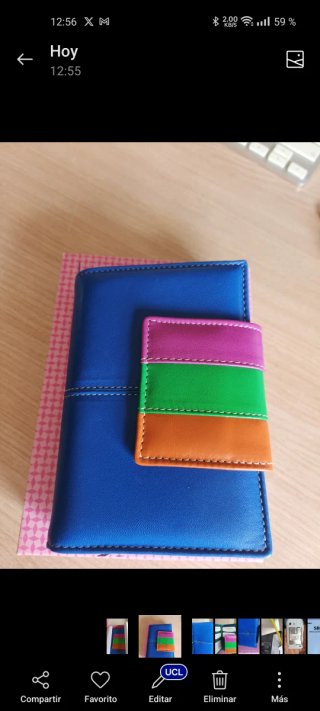 Cartera Piel  Azul España