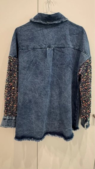 Sobrecamisa Vaquera Oversize Lentejuelas S M00294