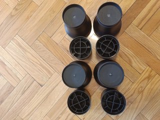 Elevadores de muebles negros (4 unidades)