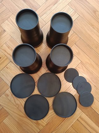 Elevadores de muebles negros (4 unidades)