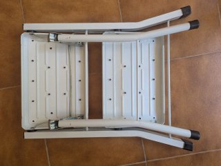 Escalera Plegable 2 Peldaños Blanca