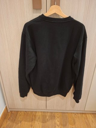 Sudadera negra hombre sin capucha
