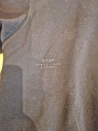 Sudadera negra hombre sin capucha