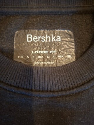 Sudadera negra hombre sin capucha