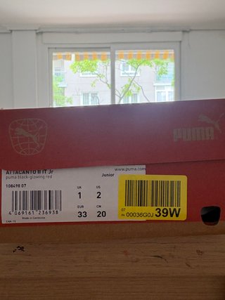Botas Fútbol Sala Puma Niños Talla 33 Nuevas