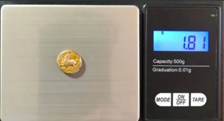 Moneda de Oro Electrum Grecia Lampsakos Año 400D.C