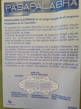 Juego Pasa Palabra Electrónico Falomir