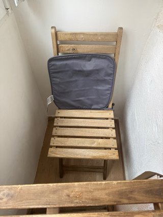 Mesa y Silla Plegable Madera Exterior