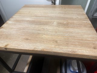 Mesa de centro industrial madera y metal