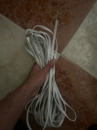Cable Ethernet Cat 8 Plano Blanco