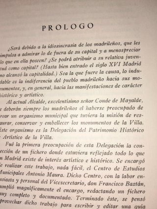 Libro Monumentos de Madrid Fco.Baztan 1959