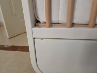 Culla Ikea Myllra Bianca e Legno