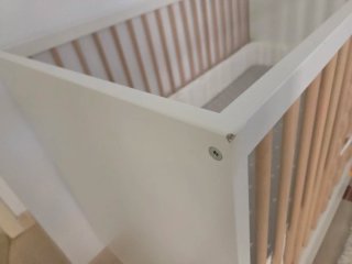Culla Ikea Myllra Bianca e Legno