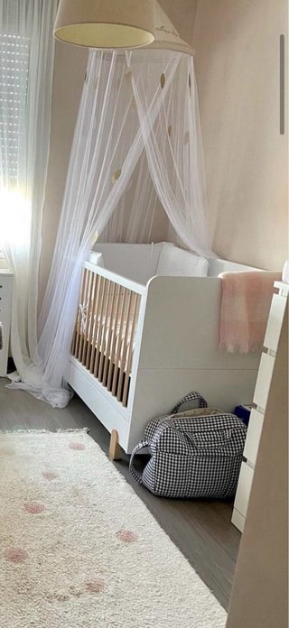 Cuna convertible en cama infantil + COLCHÓN