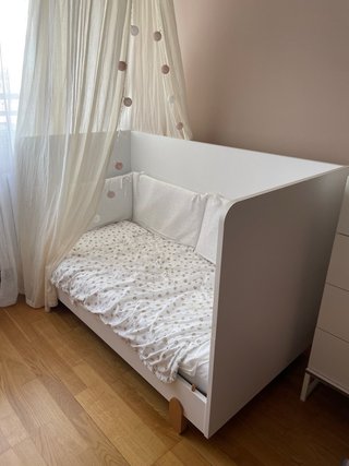 Cuna convertible en cama infantil + COLCHÓN