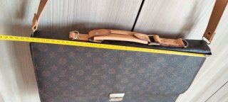 Elegante porta documenti marrone e beige