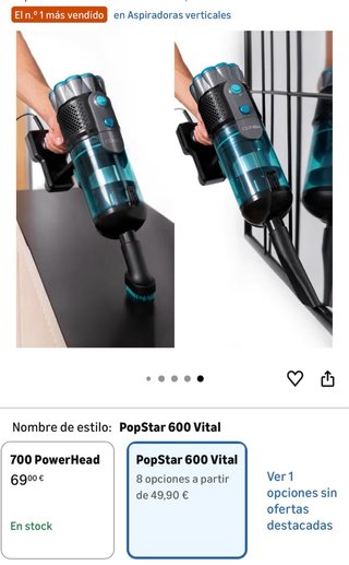 Aspiradora Conga Popstar 600W