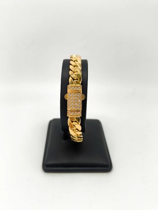 ORO NUEVO 18KT Pulsera Cubana 8'4mm
